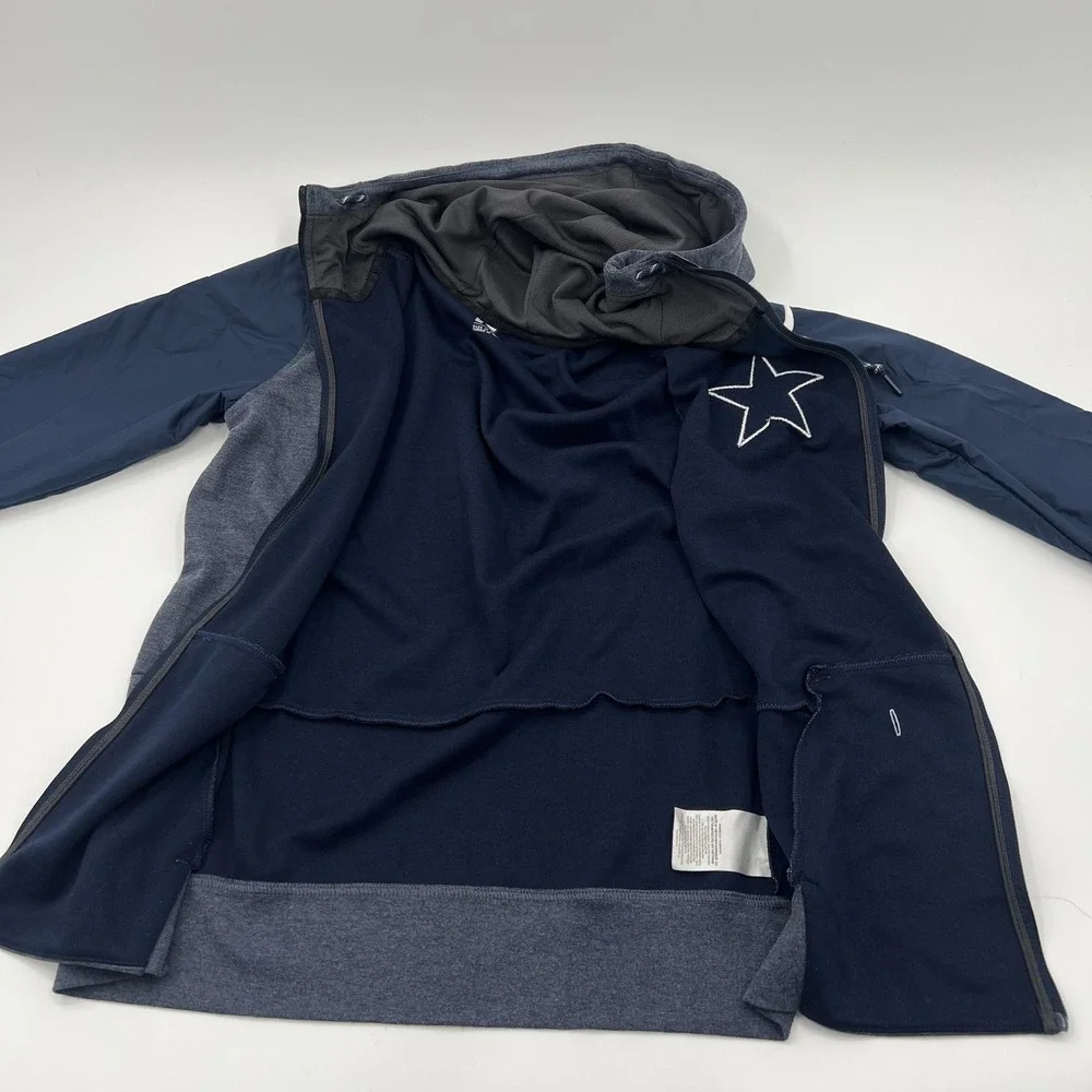 Nike Dallas Cowboys Travel Hybrid Full Zip Hoodie Mens Small On Field NFL Pocket - Picture 3 of 10